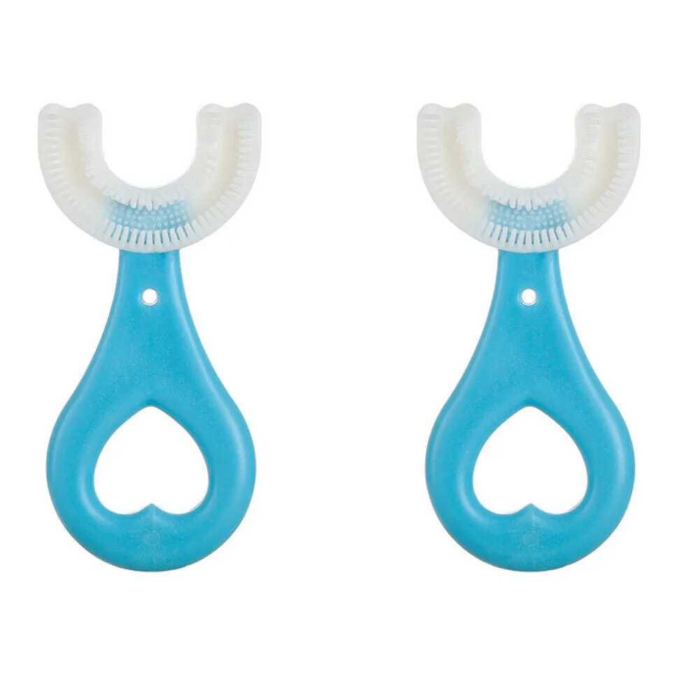 US 1-2 Pack Children Kids Toothbrush 360° U-shaped Brush Oral Teeth Cleaner Baby