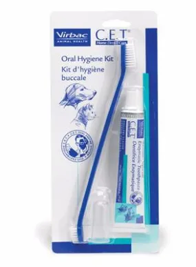 Virbac C.E.T. Oral Hygiene Kit with Toothpaste, Toothbrush & Fingerbrush