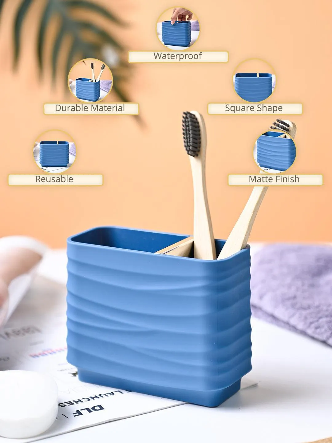 VON CASA Blue Toothbrush Holder