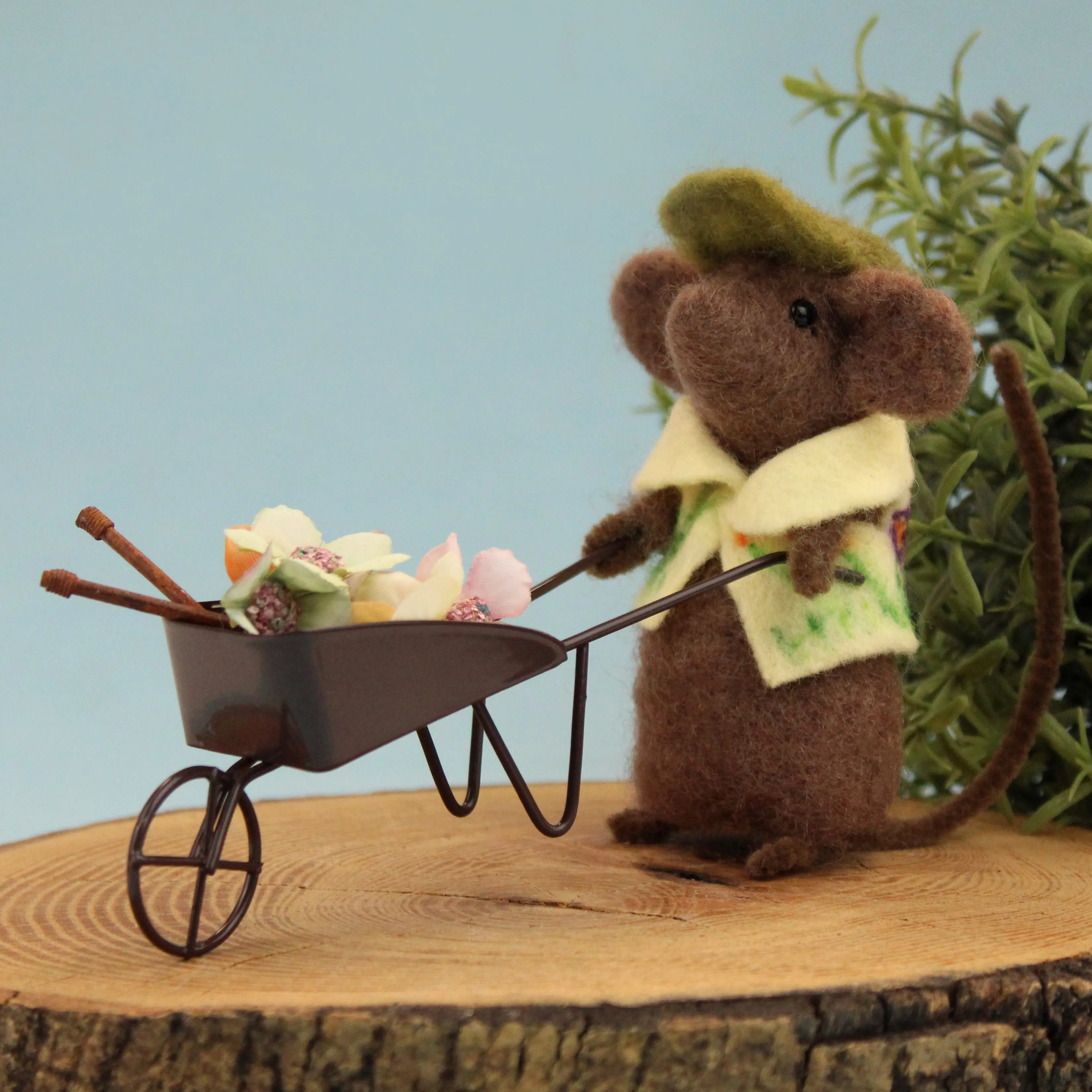 Wheelbarrow miniature size for Needle Felt Characters