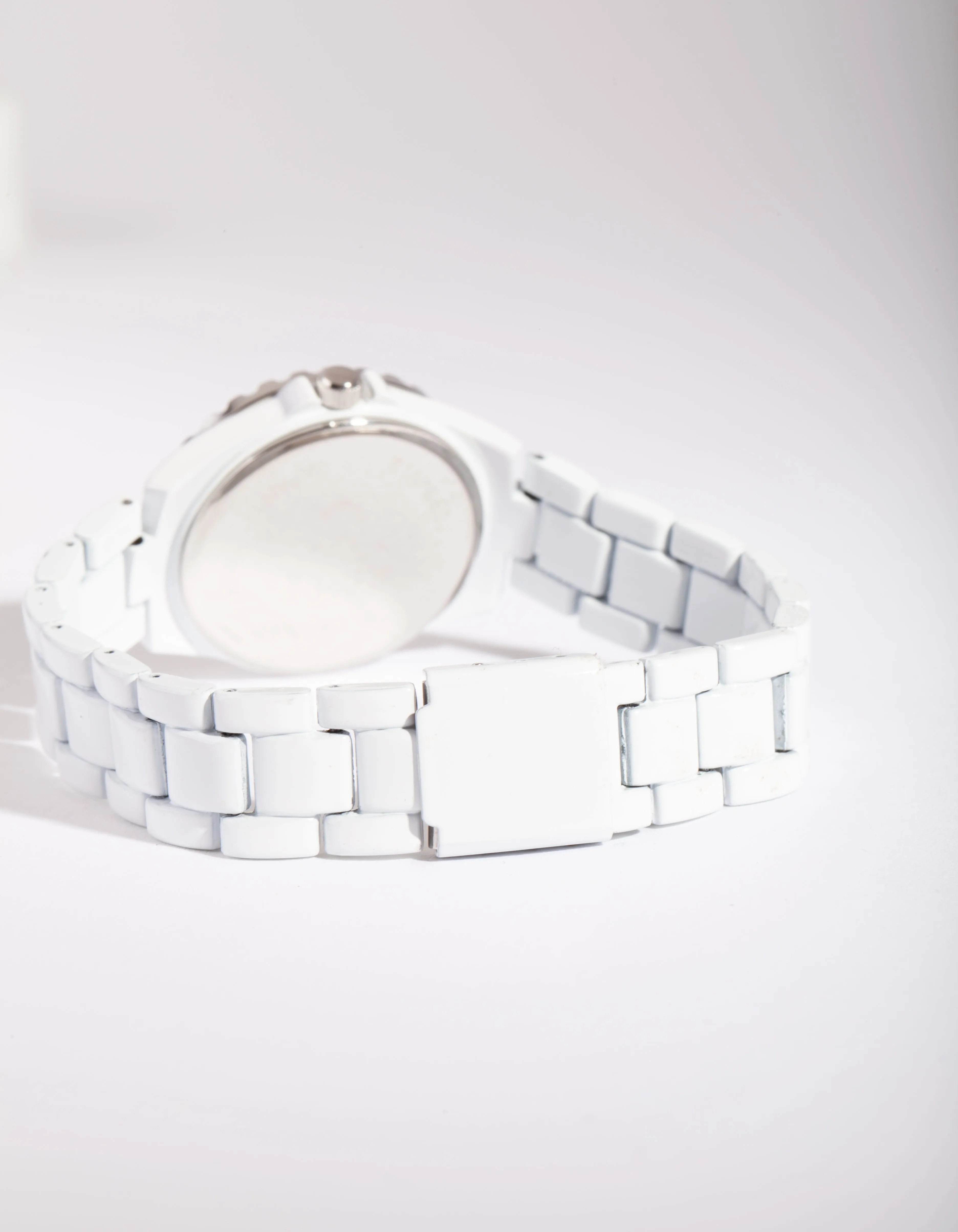 White Coated Metal Watch