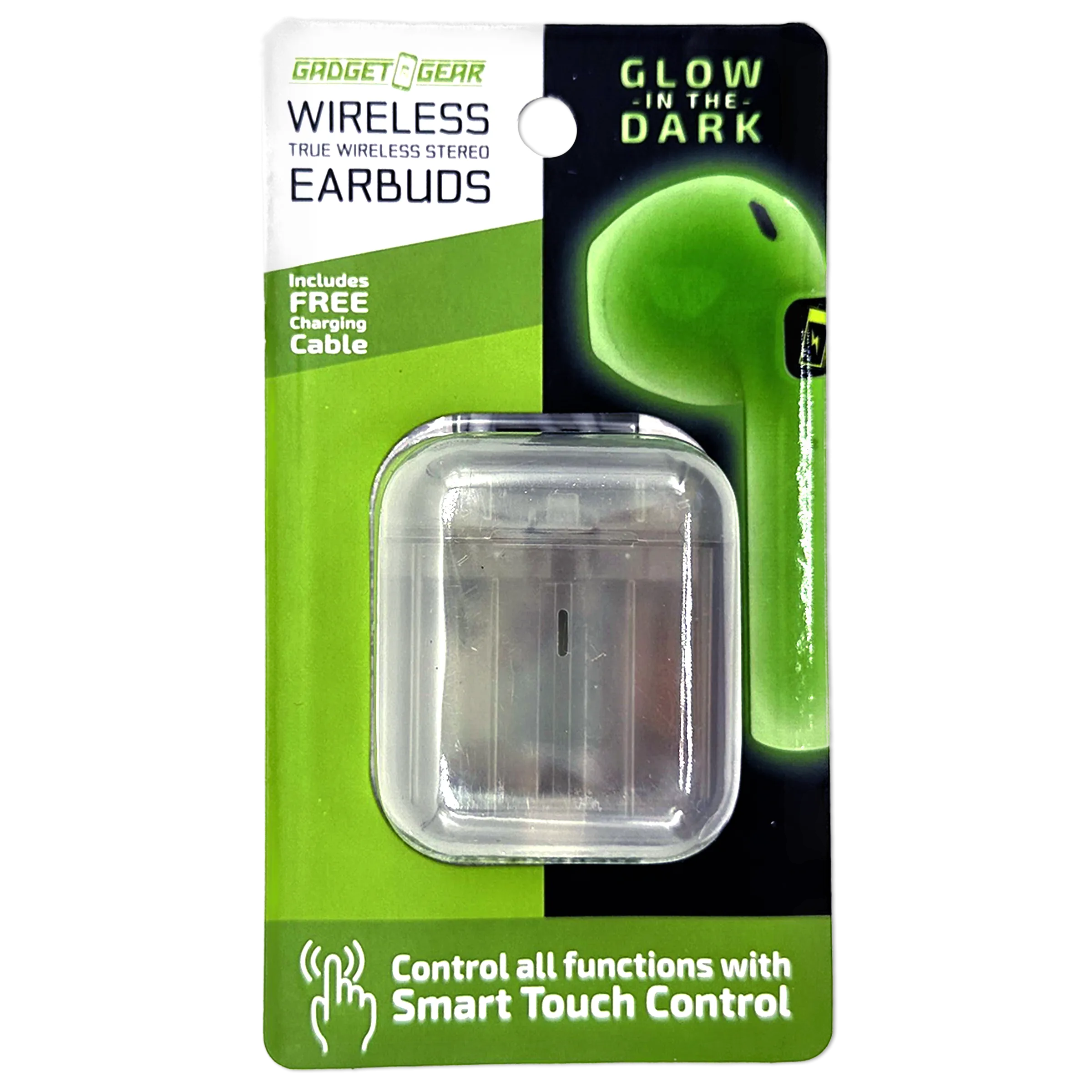 Wireless Earbuds Glow in The Dark with Case - 6 Pieces Per Retail Ready Display 23778