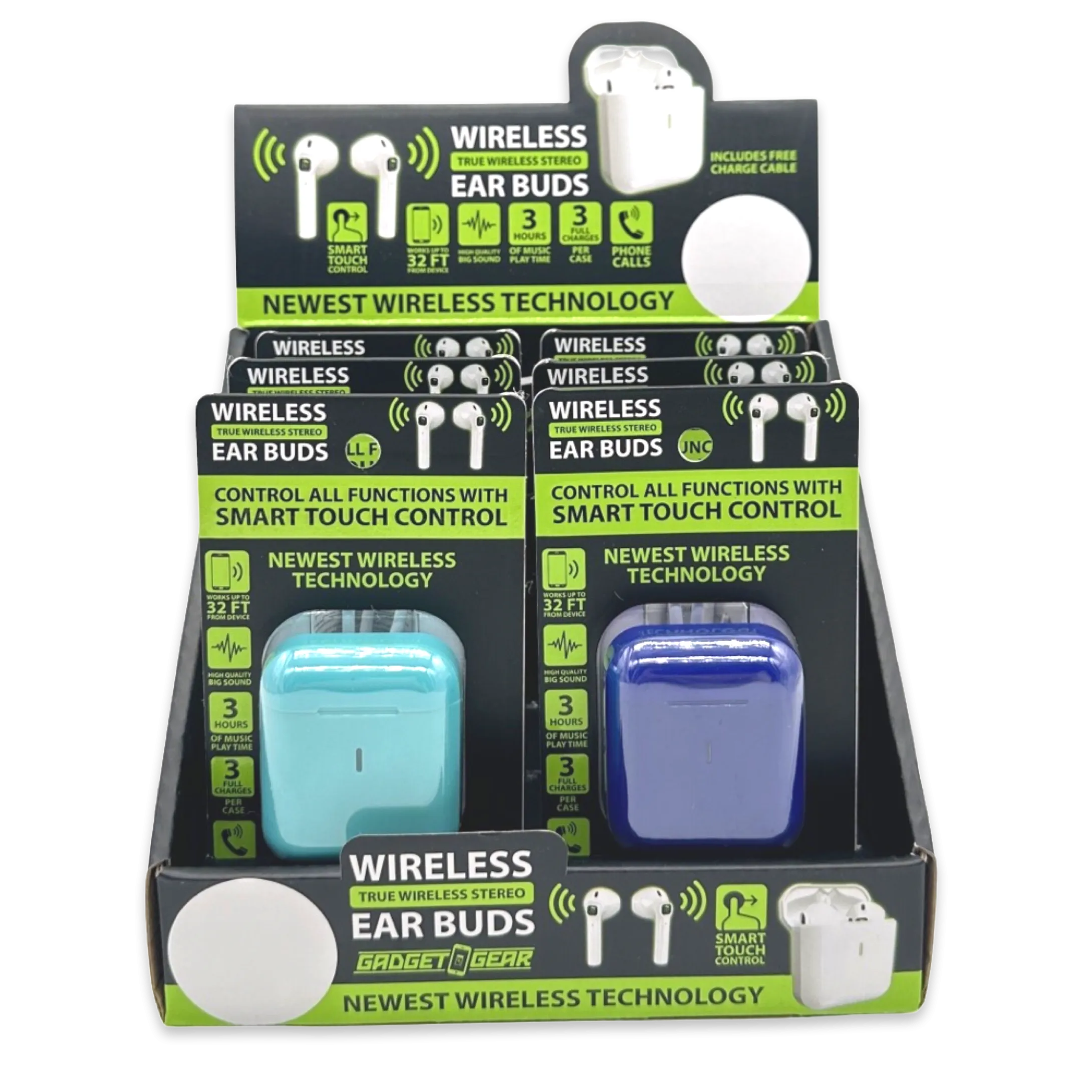 Wireless Earbuds with Case - 6 Pieces Per Retail Ready Display 23635