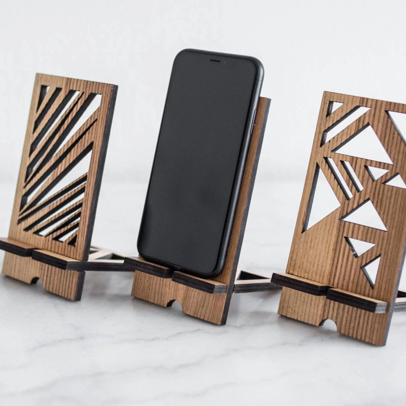 Wooden phone stand