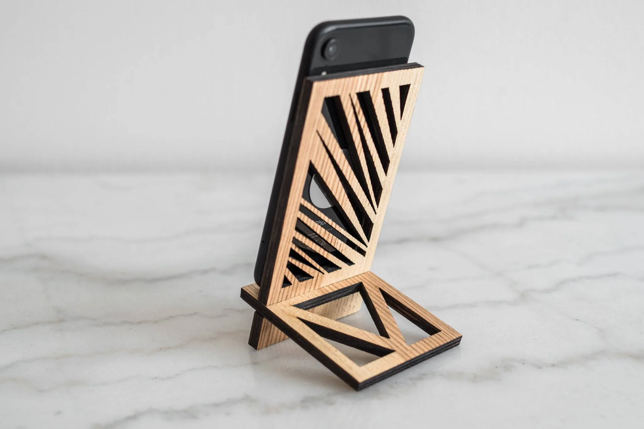 Wooden phone stand