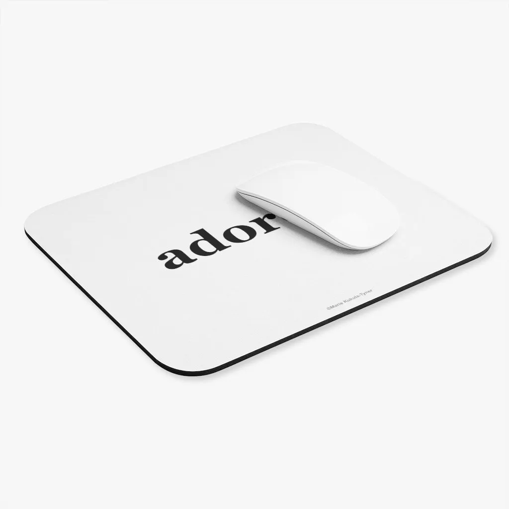 word love. - "adored." design mouse pad