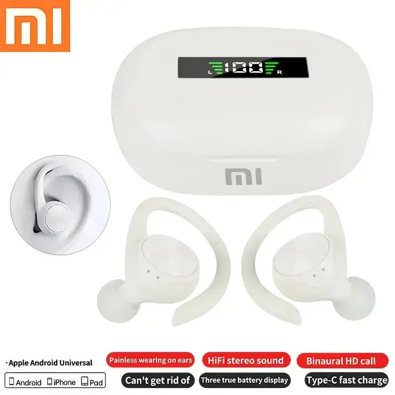 Xiaomi Bluetooth Headphones Touch Control Earphones With Mic Stereo Sound Earbuds Sport Waterproof Headset Ear Hook Sport Earbud