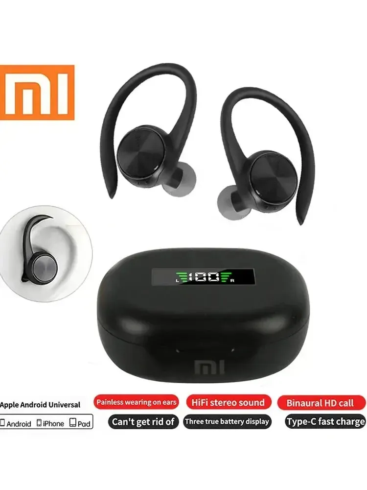 Xiaomi Bluetooth Headphones Touch Control Earphones With Mic Stereo Sound Earbuds Sport Waterproof Headset Ear Hook Sport Earbud