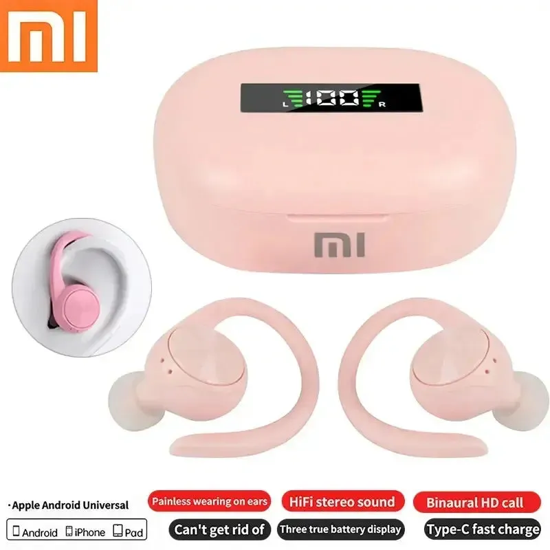 Xiaomi Bluetooth Headphones Touch Control Earphones With Mic Stereo Sound Earbuds Sport Waterproof Headset Ear Hook Sport Earbud