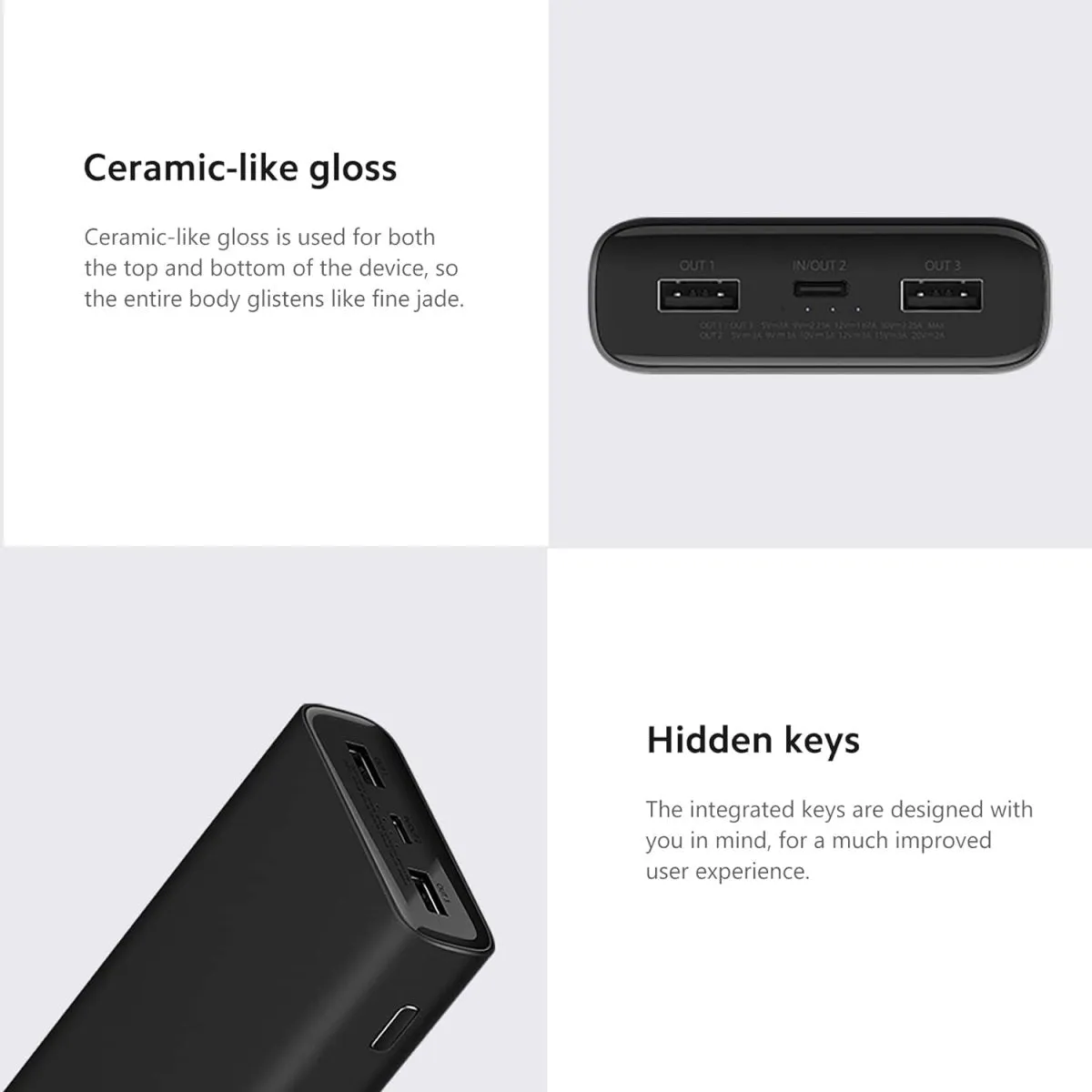 Xiaomi Mi Power Bank 50W 20000mAh Portable Battery with Bi-Directional Fast Charging, High Power Output of 74W, Durable Design, On-the-Go Power Supply