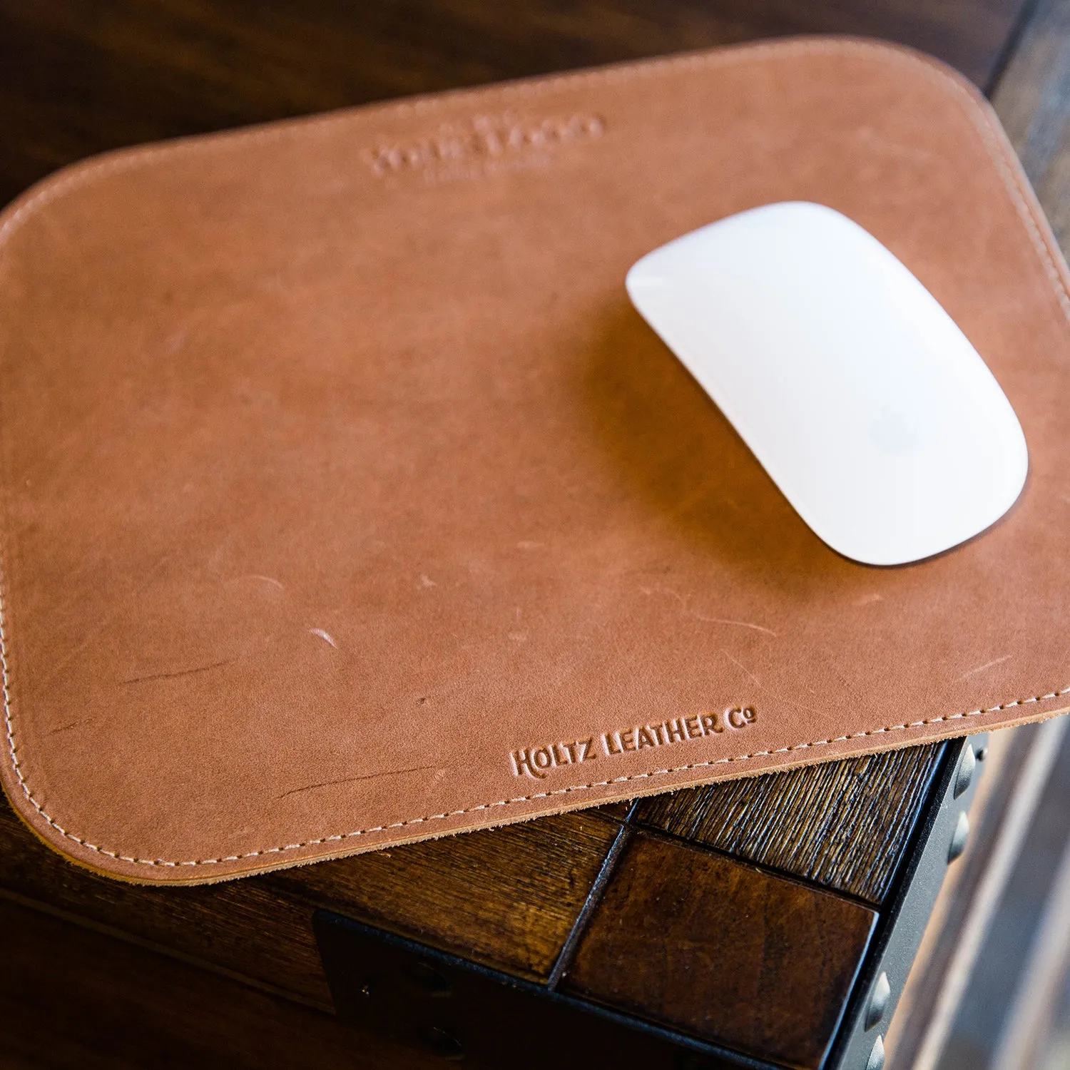 Your Logo   Our Leather - The Architect Fine Leather Mouse Pad Mousepad Office Accessories - Custom Logo and Corporate Gifting