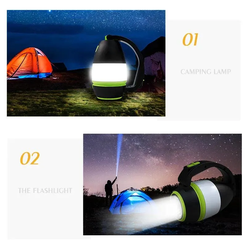 ZK20 Multi-function LED USB Rechargeable Camping Light/ Lamp Outdoor Hiking Home 3 in1 Flashlight Table Desk Lamp Power Bank